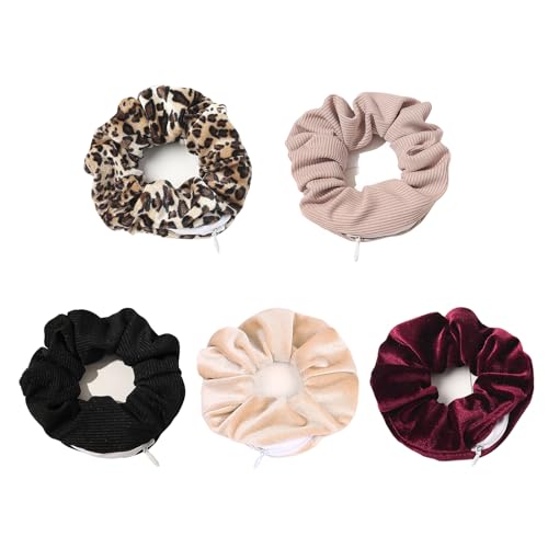 KASURE 5 unidades Scrunchies, Scrunchies para mujer, terciopelo, suave, sedoso, elástico, para niñas