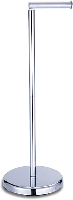 Toilet roll holder free standing Chromed with Heavy Floor,Toilet Paper Storage,Saving Space Bathroom Accessories,Stainless Steel Chromed