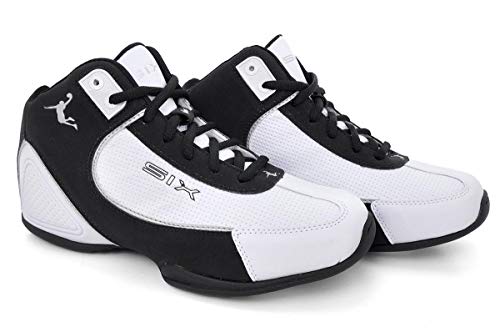 Tênis Masculino Basquete Six Street Original Cano Médio Branco e Preto 41