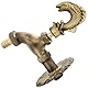 AERZETIX - C62126 - Wand-Spültischarmatur 1/2’’ Fisch spülbeckenhahn mit antikem retro-dekorationsgriff - brunnen ornament badezimmer vintage gartenarmatur - altmessing