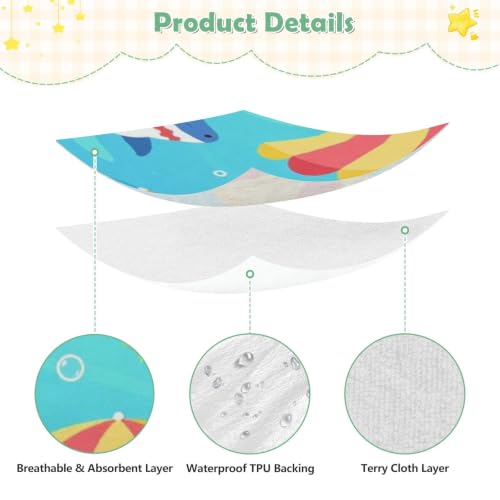 Drap imperméable lit bébé requin pour des nuits calmes - 6