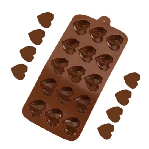 ycezw Moldes de silicona para pasteles de silicona, molde de silicona en forma de corazón - Moldes de pastel no pegajosos para hornear moldes de caramelo de silicona,Moldes de alimentos resistentes al