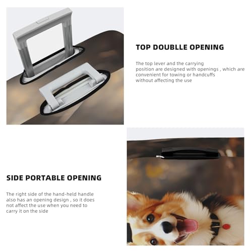 Corgi Dog Travel Luggage Cover Elastic Washable Suitcase Cover Protector Fashion Stretch Baggage Covers Dustproof Suitcase Sleeve Fits 18-32 inch luggage X-Large4