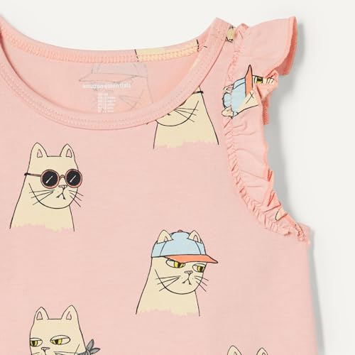 Image of Amazon Essentials Girls and Toddlers' Cotton Ruffle Tank Tops, Pack of 3