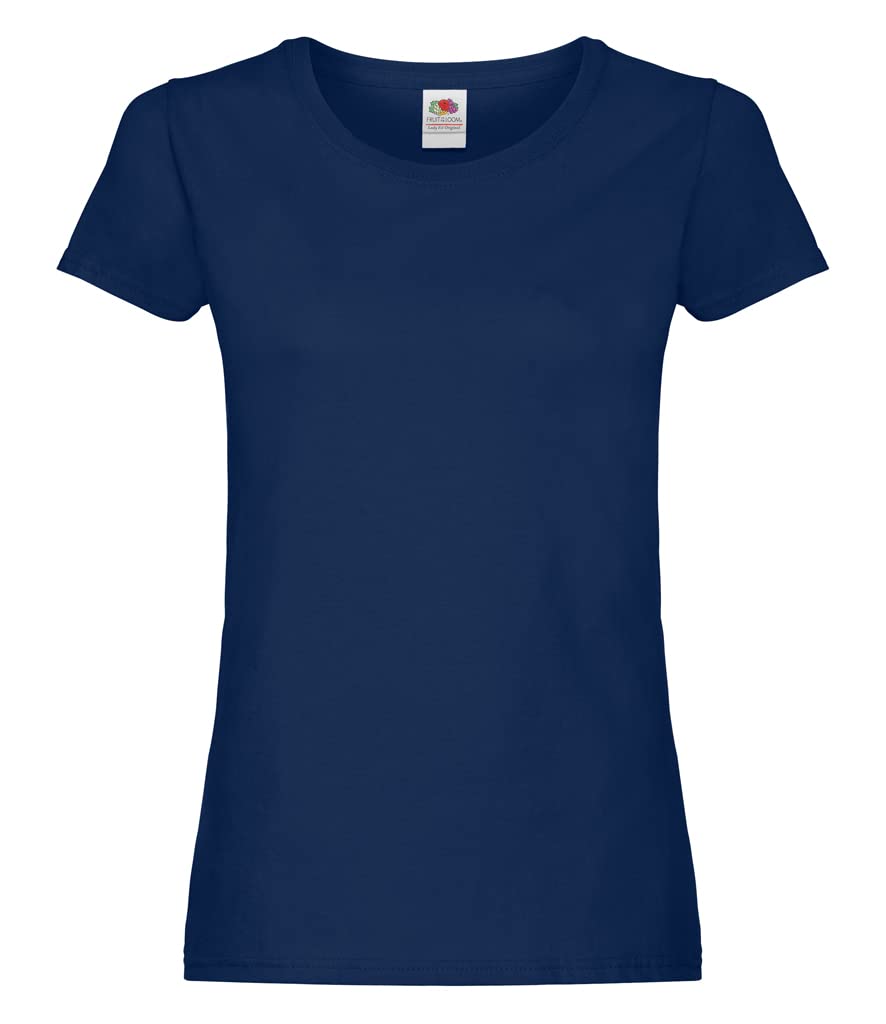 Fruit of the Loom Lady fit Valueweight T Shirt SS050 (S, Navy)