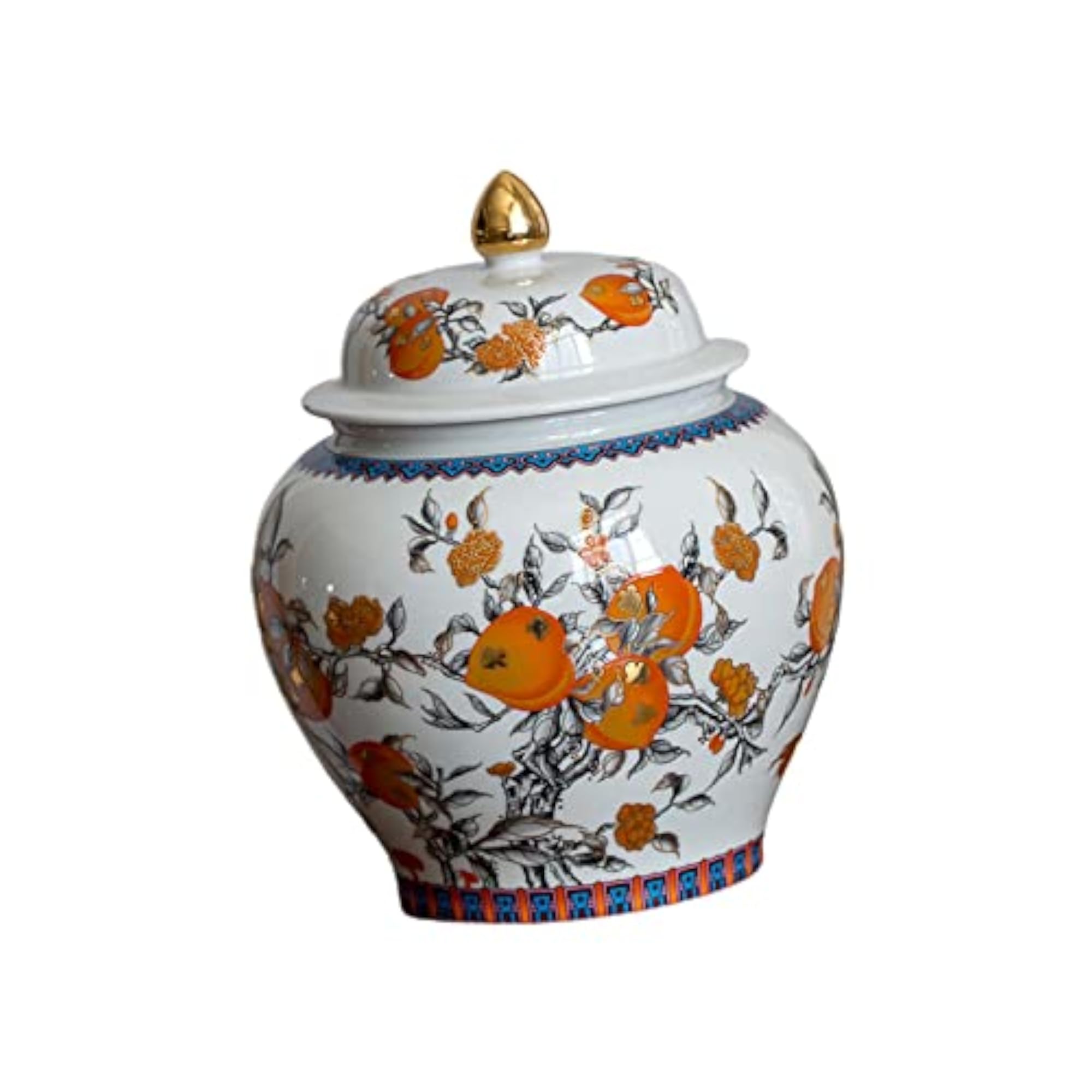 Modern Porcelain Ginger Jar, Decorative Flower Vase