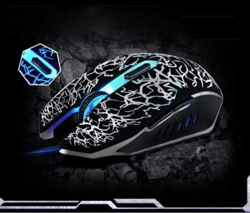 Mouse da Gioco Cablato Mouse Ottico Silenzioso per Giocatori di Fascia Alta, da Gioco Ultrapreciso, Design Ergonomico 130x71x43mm, Plug and Play (Come mostrato)