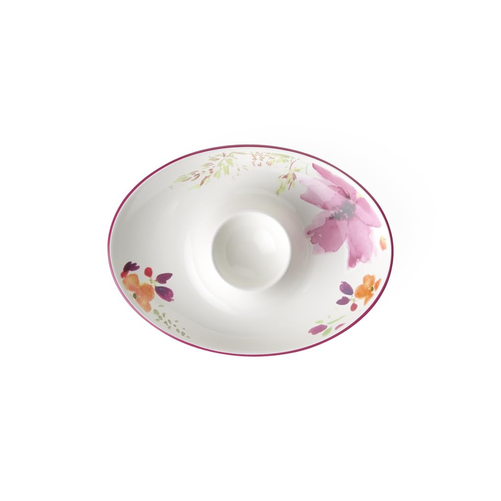 Villeroy & Boch Mariefleur kubek do jajek Basic Porcelana Premium, Biały/Wielokolorowy, Firacato, 1 sztuka