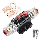 Größe: 98mm x 42mm x 40mm Qiorange 100A Automatiksicherungshalter Sicherungshalter Halterung Automat 100AMP DC 12-24V (Fuse Holder Type A)