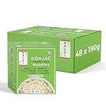 Nashi Konjac Shirataki Premium Noodles (8×190g) X 6 (Pack of 48) - Odour Free, Suitable for Vegan, Fat Free & Low in Calories, Glucomannan Keto Friendly, Low Carb Diet| Ready to Eat