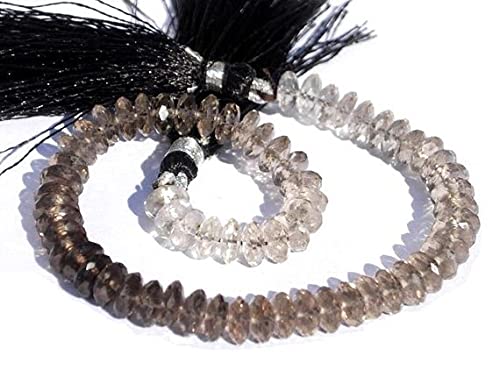 Quartz fumé facetté 6.5mm de qualité supérieure pour bijoux artisanaux