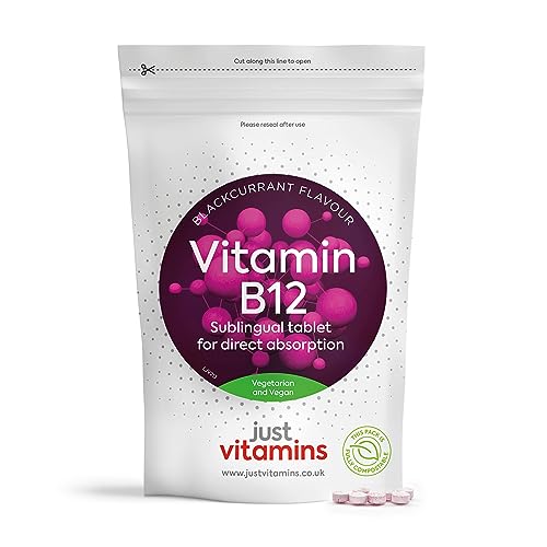 Just Vitamins Vitamin B12 1000mcg Chewable Tablets, 180 Count