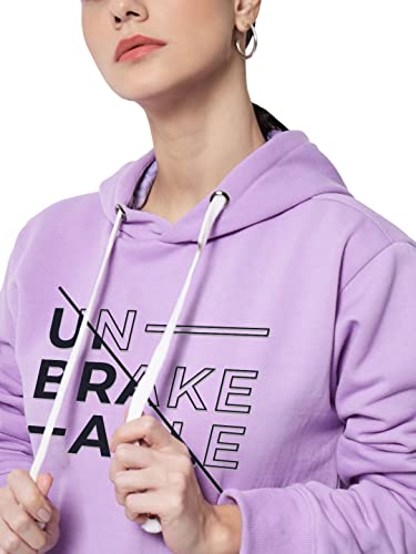 Image of Fflirtygo Women's Hoodie Sweatshirt, Oversized - Purple