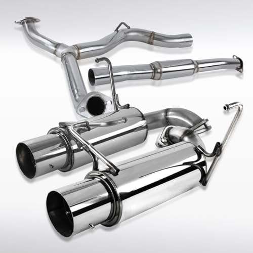 Autozensation Compatible with Subaru Impreza WRX Sti Sedan 2008-2014, 4" Stainless Catback Exhaust Dual Tip System