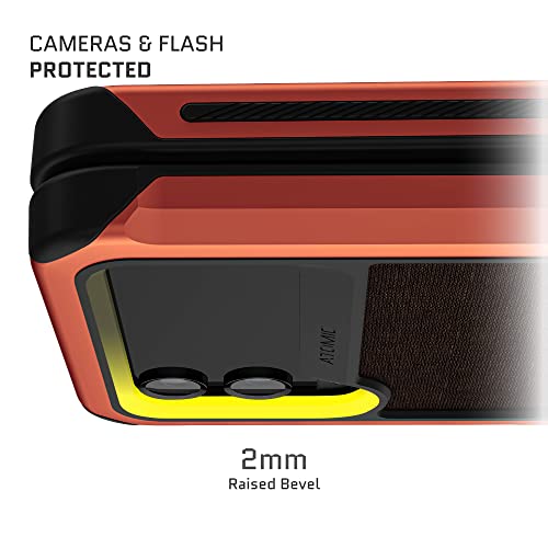 Coque Galaxy Z Flip 4 Ghostek en métal et tissu orange chic