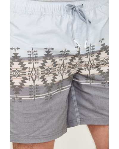 HOOEY Men's Big Wake Southwestern Striped Board Shorts - HB2035AZST XX- US Blue2