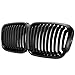AutoXcessori 2PCS Matte Black Front Hood Kidney Grilles Grill for 1998 1999 2000 2001 BMW E46 320i 323i 325i 328i Sedan 4-Doors OE# 51138208487, 51138208488