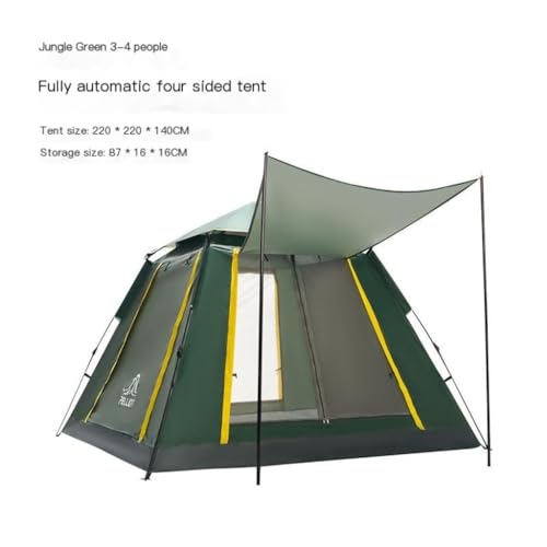 Carpa portátil doble capa resistente al viento y agua miniatura 2