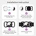 Waterproof Airtag Holder for Dog Collar, Soft Full-Body Protective Airtag Holder for Dog & Cat Collars, Ultra-Durable, Easy Installation, Lightweight Clear Airtag Case (Black, Regular)