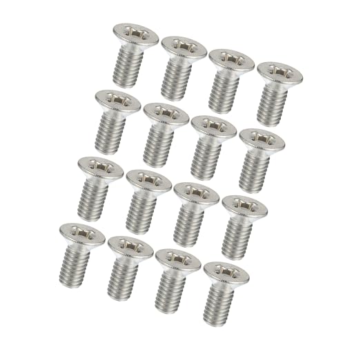 Hihaha 690536/93600060140H/51741440/021220612A Car Brake Disc Rotor Screws for Honda for Acura for Suzuki/Car/Stainless Steel / 16 Pcs Silver Tone