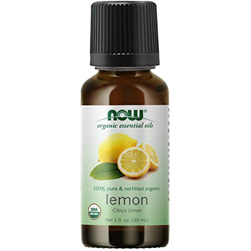 NOW Essential Oils, Organic Lemon Oil, Cheerful Aromatherapy Scent, Cold Pressed, 100% Pure