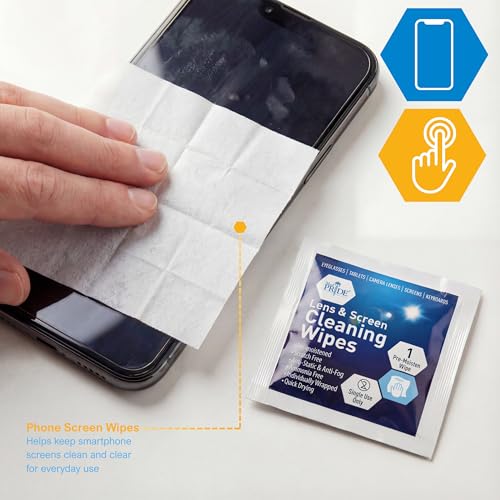 image for MED PRIDE Lens and Screen Cleaning Wipes for Eyeglasses, Touch Screens