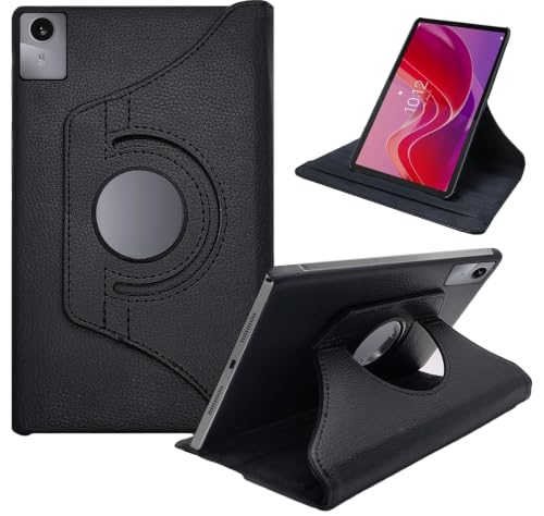 Image of M Cart Lenovo Tab M11 (11 inch) Rotate Cover | Leather Finish | 360 Degree Rotate Back Cover | Shockproof Back Cover Case for Lenovo Tab M11- (Black)