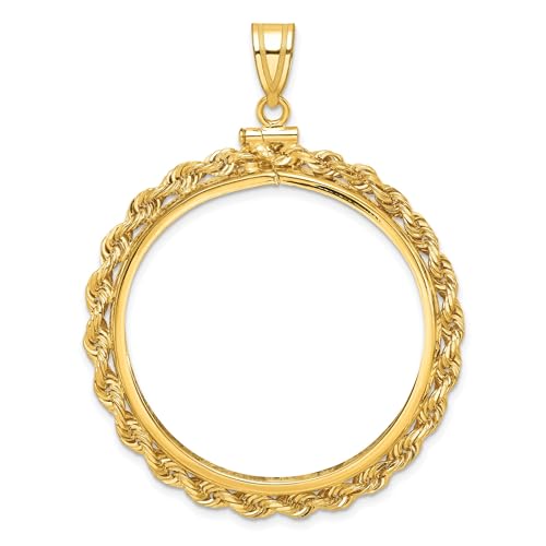 Mexico 50 Peso Gold Coin Bezel Pendant