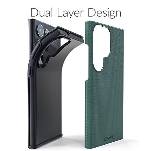Crave for Samsung Galaxy S23 Ultra Case, Shockproof Protection Dual Layer Case for Samsung Galaxy S23 Ultra (6.8 inch) - Forest Green by Crave - Image 4
