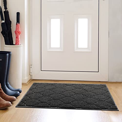 Cosyearn Door Mat, Front Door Mat, 46x35, Welcome Mats for Entryway,Garage,High Traffic Areas, Jumbo Size, Doormat Entrance, Waterproof Mat, Easy Clean, Outdoor Indoor Floor Mat,Non Slip (Black) - Thumbnail 2