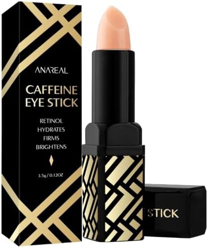 ANAREAL Caffeine Under Eye Balm Stick (1 Pack) โ Hydrating Eye Care for Dark Circles & Puffiness, Cooling Eye Balm Stick for Eyes, Face & Under Eye Bags