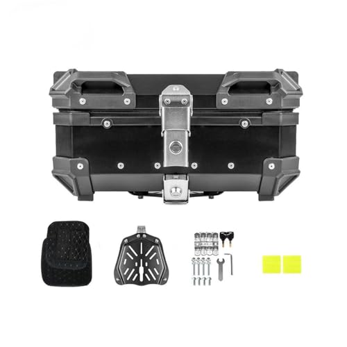 SHQXD Seitenkoffer Für BMW G310GS F700GS F800GS F900R F900XR Für Kawasaki Für Versys 300X 650 1000 Motorrad-Heckkoffer Aus Aluminium, Gepäckträger, Zubehör(28L Black Box)
