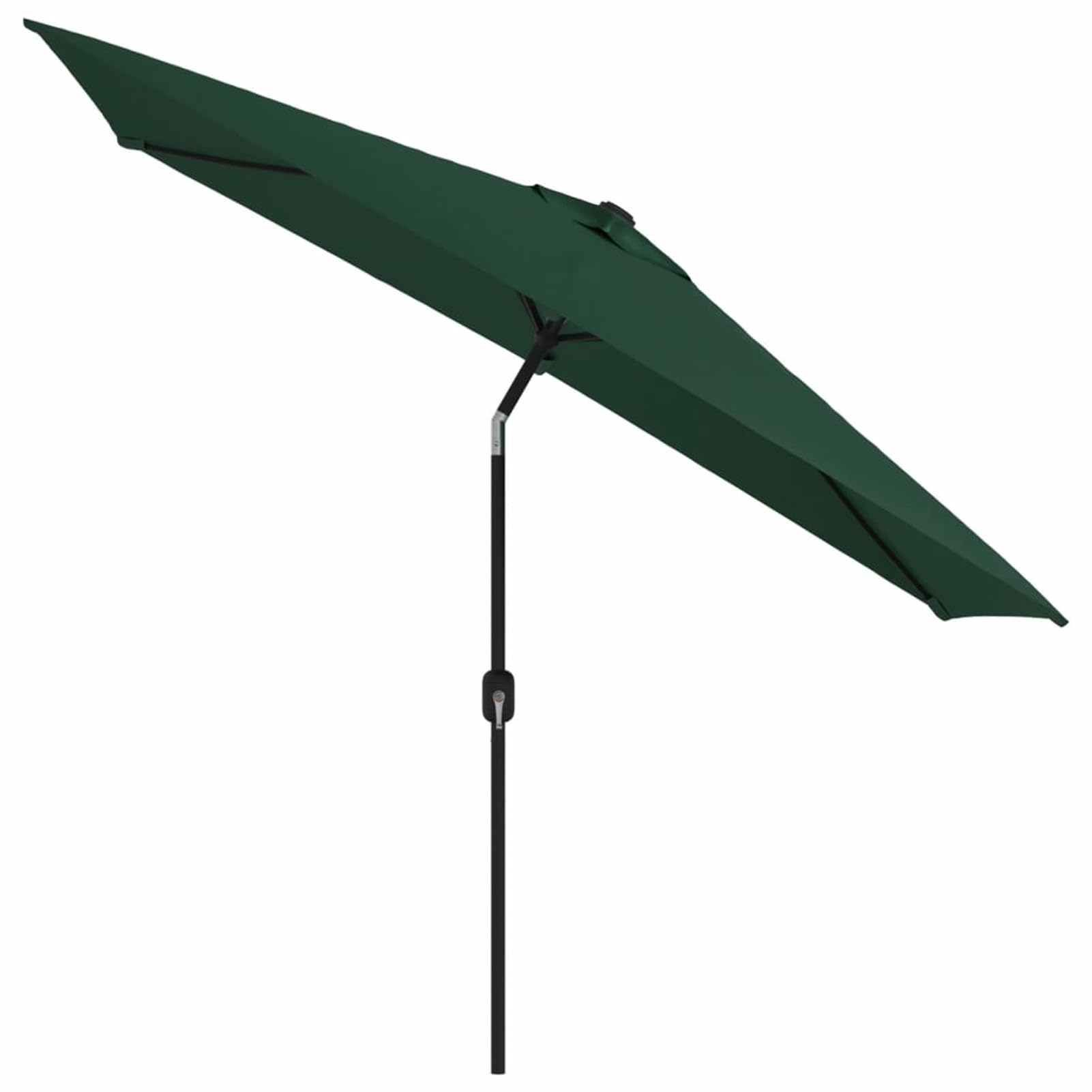 Sonnenschirm Balkonsonnenschirm Kurbelschirm Kippbarer Gartenschirm mit 6 Stahlstreben UV Schutz Strandschirm für Balkon Terrasse 200 x 300 cm Grün Rechteckig Garten Möbel