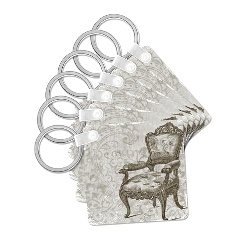 3dRose, Vintage Old Chair - Antiques, set of 6 Key