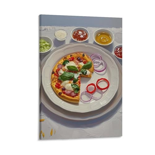 Toile murale pizza et Italie pour décoration de salon et cuisine