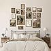 16 PCS Framed Vintage Wall Art Decor, French Country Farmhouse Gallery Wall Frame Set Prints for Bedroom Bathroom, Rustic Landscape Posters for Living Room Aesthetic, Cottagecore Dorm Home Collage Kit