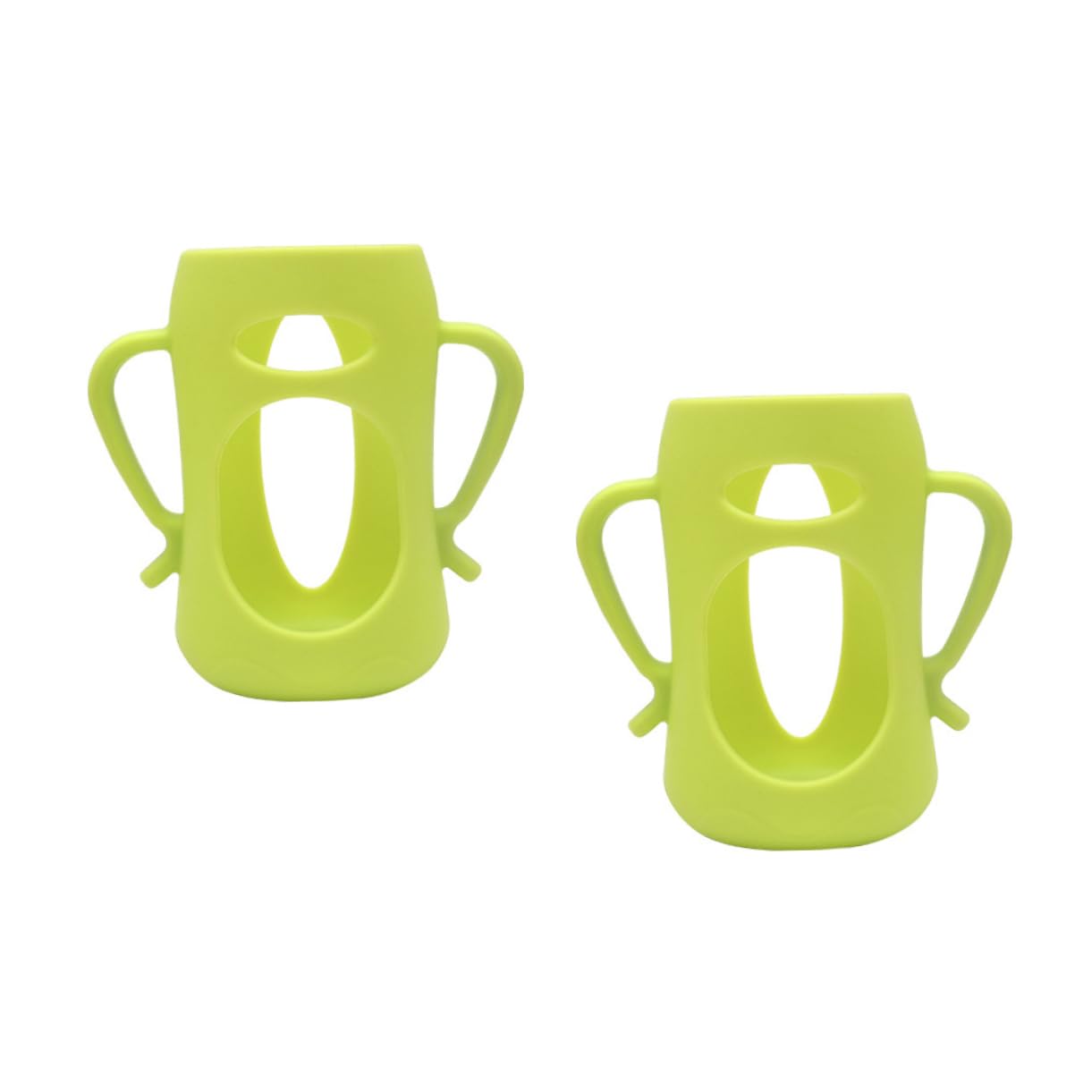 ERINGOGO Safe Sturdy Silicone Baby Bottle Covers 2 Pack Feeding Bottle Insulation Anti-Slip for Easy Eating