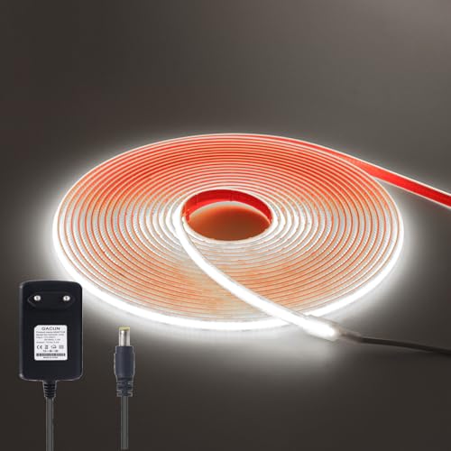 HEGEHE Striscia LED COB Neon 12V - 10 Metri, Luce Bianca 6000K, IP68 Impermeabile, Flessibile, Tagliabile - CRI90+ - Foto 5