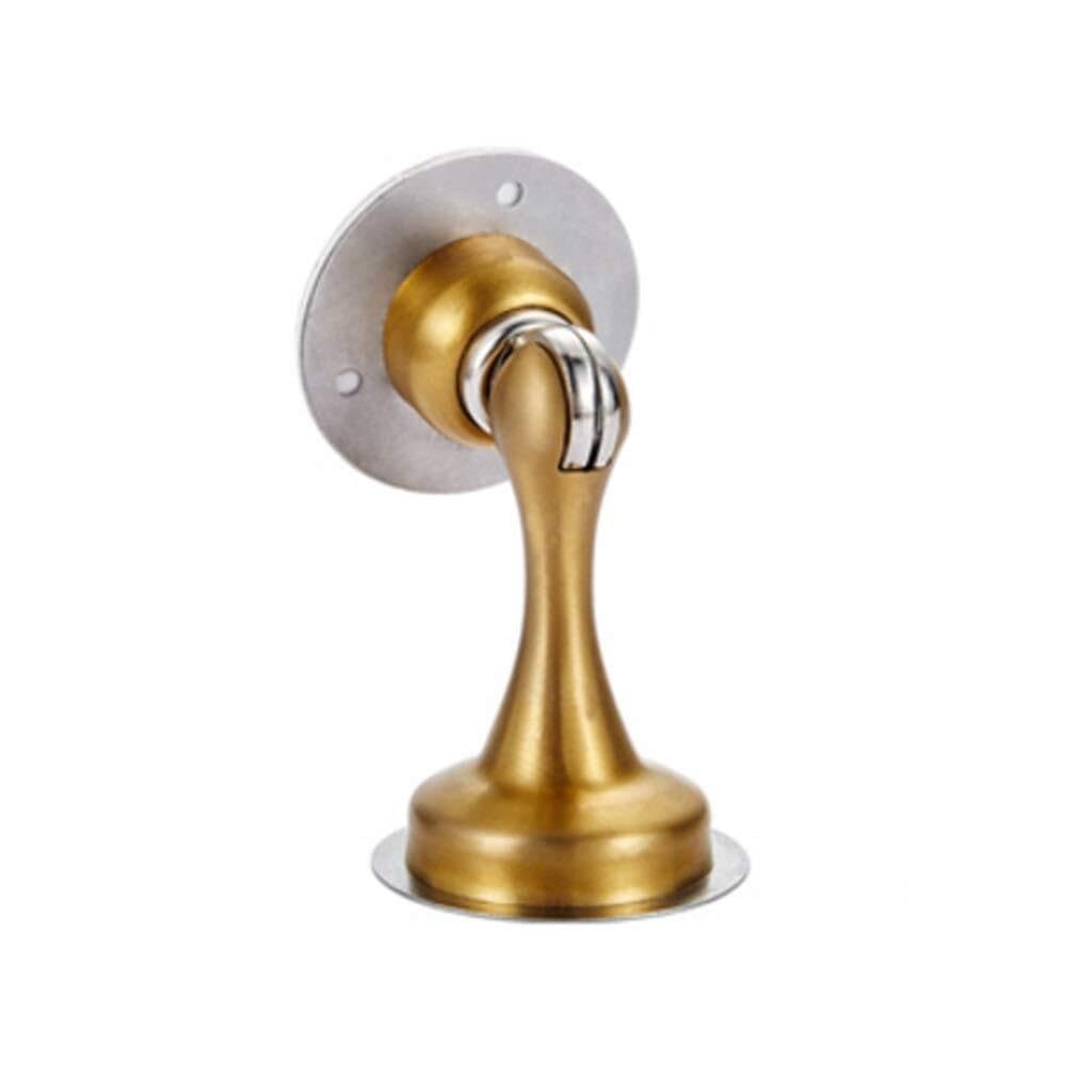 Magnetic Door Stop Stainless Steel Magnetic Door Stopper Sticker Hidden Holders Catch Floor Wall Mounted Nail-Free Doorstop Hardware(A)