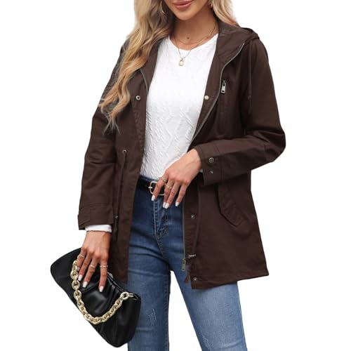 Chaqueta funcional con cinturón ajustable elegante y larga para mujer activa 6