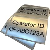 AllCachedUp Waterproof Drone or Model Aircraft Black on SILVER Operator ID Stickers CAA UK Regulatory Identification Labels 4cm FIVE
