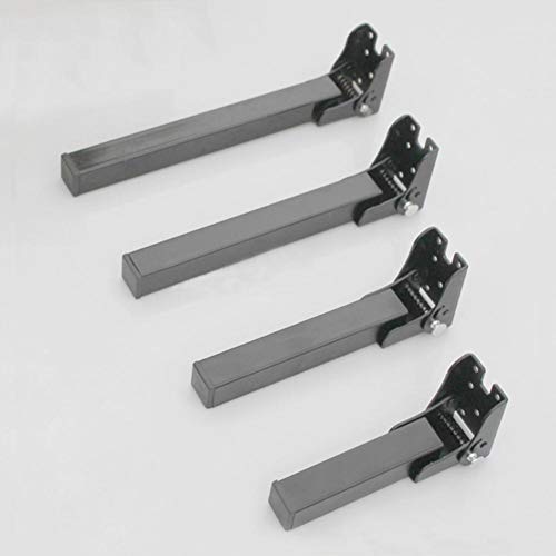 2Pcs Piedini per mobili pieghevoli Gambe per mobili da tavolo Divano letto Piedini per mobile TV mancanza RV Nascondere gambe mobili pieghevoli nascoste-Grigio scuro