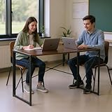 FurnitureR Aktivitätstische Tische für Klassenzimmer, vielseitiger Lerntisch für Schulen, effizienter Klapptisch, Rahmen aus MDF und Metall, Keine Montage erforderlich, 100 x 50 x 75 cm, Nussbaum