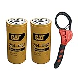 Caterpillar 244-4484 Engine Oil Filter Ultra High Efficiency w/IHD Strap Wrench Bundle (2)