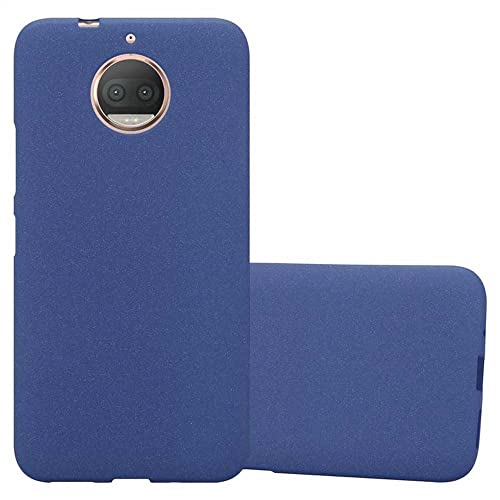 Cadorabo Hülle kompatibel mit Motorola Moto G5S Plus Schutzhülle TPU Silikon Hülle Frost Design Slim Kratzfest Weiche Gummi mit R&umschutz Hülle Hülle für Motorola Moto G5S Plus in Blau