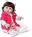 Reborn Doll Paint Air Dry Wihte Pelle Capelli Ricci A Buon Mercato Tutto in Silicone Reborn Toddler Doll con Kit e Accessori per Compleanno, Natale, (Blue Eyes)
