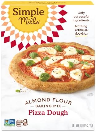 Simple Mills Almond Flour Baking Mix, Cauliflower Pizza Dough - Gluten Free, Vegan, Plant Based, 9.8 Ounce (Pack of 1)