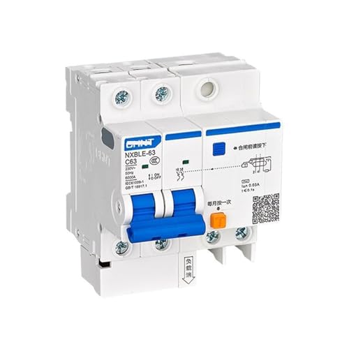 Disjoncteur de fuite miniature NXBLE-63 interrupteur differentiel 2 poles 63A 100mA - 2