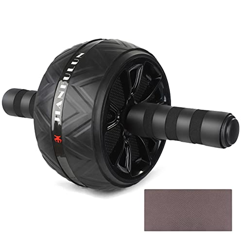 腹筋ローラー アブホイール 腹筋 トレーニング器具 アブローラー 筋トレグッズ 膝保護マット付き エクササイズローラー 耐荷重120kgダイエット器具 腹筋 ブラック