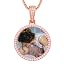 0485 Rose gold pink diamond pendant & franco chain